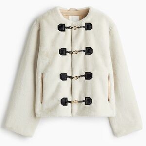 H&M Duffle-Style Jacket Light Beige Size M